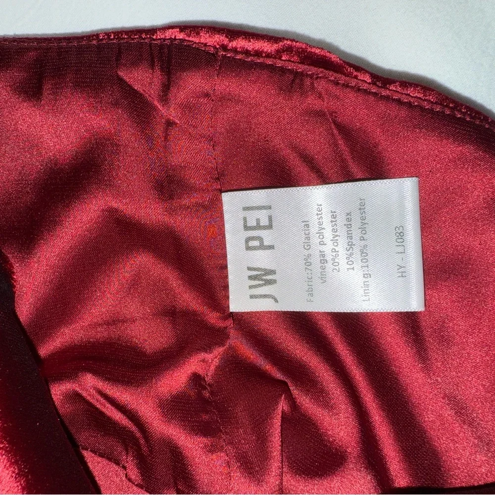 ✨NWT JW PEI Anna Low-Cut Corset Top Red Velvet Holiday Festive - Picture 10 of 13